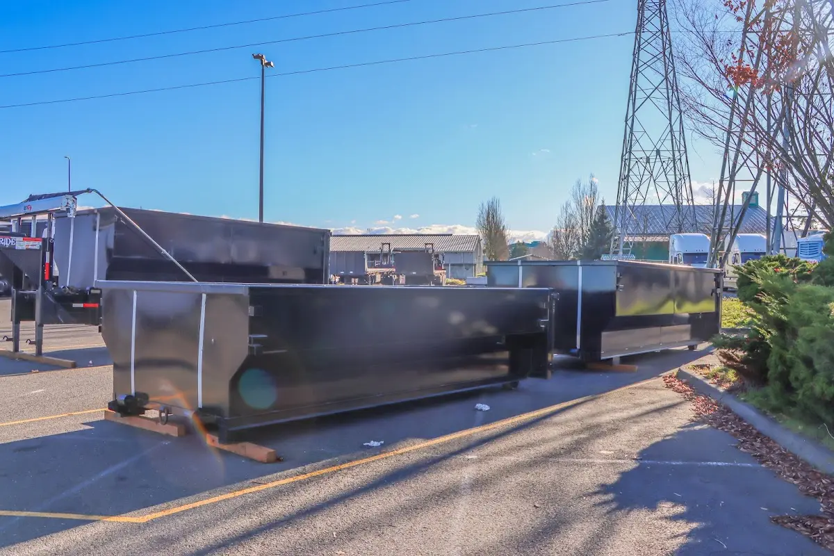 Roll-off dumpster ready for waste disposal at job site for 12 Yard Dumpster Rental in Berkeley